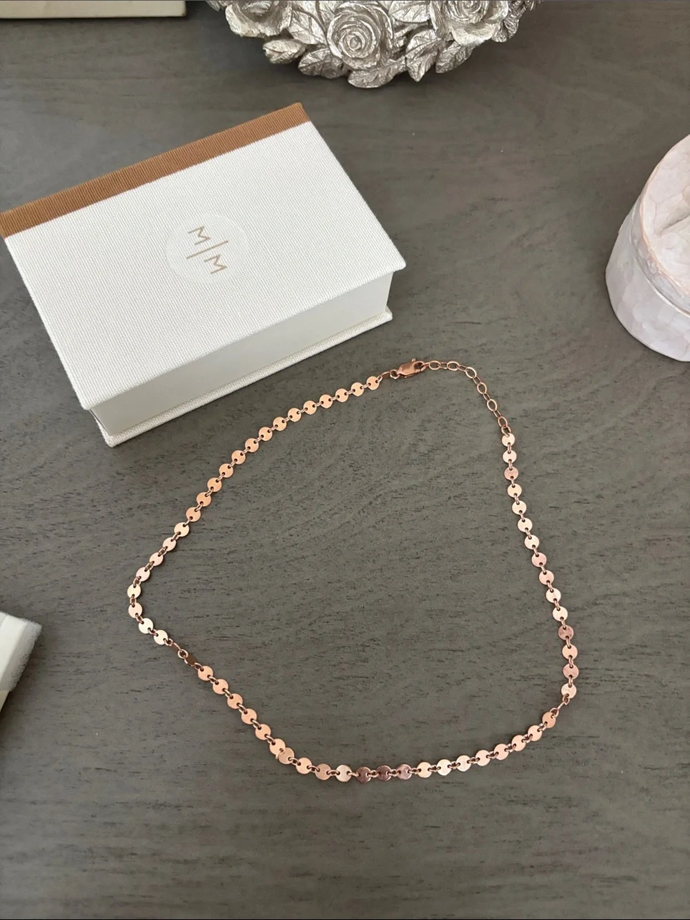 NWT Made by Mary “Poppy “ necklace . Rose gold fill.